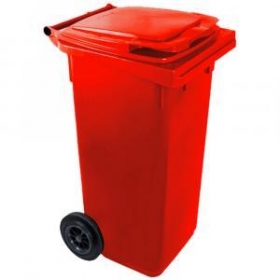 Kuka műanyag kerekes 120 liter piros