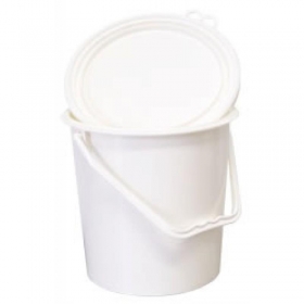 Vödör műanyag savanyító + tető 10 liter fehér, műanyag füllel
