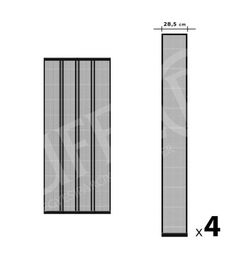 Szúnyogháló ajtóra szalagos fekete