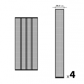 Szúnyogháló ajtóra szalagos fekete