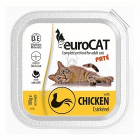 Pástétom -  paté alutálkában Eurocat 100 gr csirkehúsos