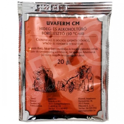 Borélesztő hidegtűrő Uvaferm CM 20 gramm/tasak