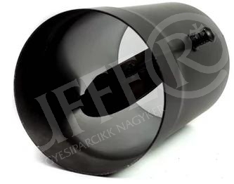 Füstcső fekete 130/40 0,6mm huzatszabályozóval