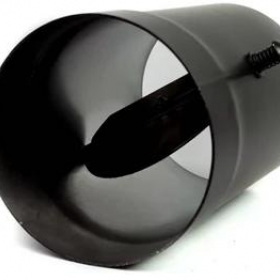 Füstcső fekete 120/40 0,6mm huzatszabályzóval