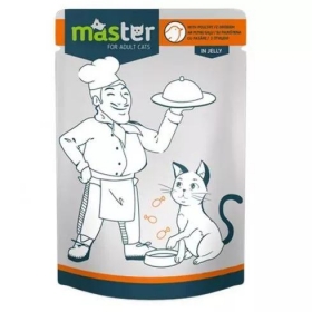 Macska eledel alutasakos Master Pouch 80 gr csirkemájas