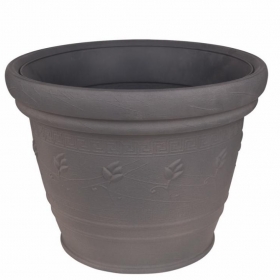 Virágcserép 45 cm antracit mediterrán