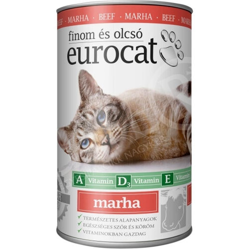 Macska konzerv Eurocat 415 gr marhahúsos