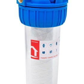 Szűrőház műanyag 10" , csatlakozás: 1" Diamond + Szűrőbetét kompletten