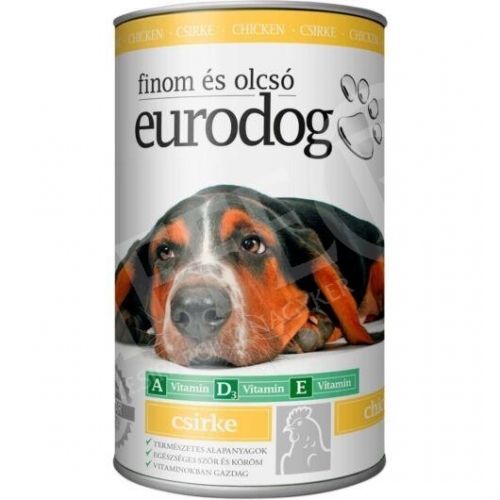 Kutya konzerv Eurodog 1240 gr csirkehúsos