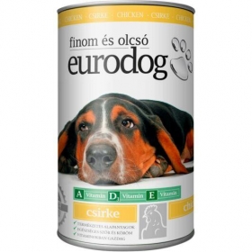 Kutya konzerv Eurodog 1240 gr csirkehúsos