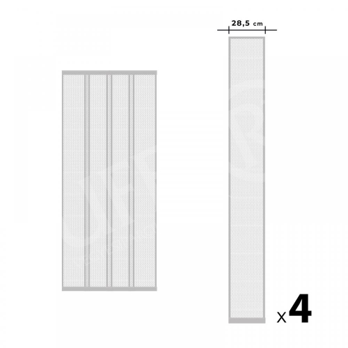 Szúnyogháló ajtóra szalagos fehér
