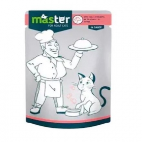 Macska eledel alutasakos Master Pouch 80 gr marhás