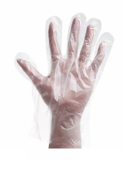 Kesztyű átlátszó fólia 100 darab/doboz Méret: XL