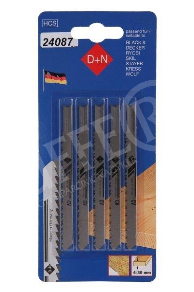 Dekopír fűrészlap HSS 75x1,45x2,5 mm 10 TPI 5 darab/csomag (BandD) 24087