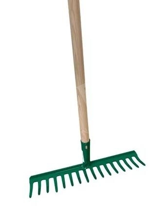 Gereblye erősített lemez 12 fogú magyar + nyél, készre nyelezett!