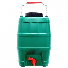 Kanna műanyag csapos 10 liter szögletes camping, fém füllel ZÖLD