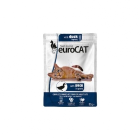 Macska eledel alutasakos Eurocat Pouch 85 gr kacsahúsos