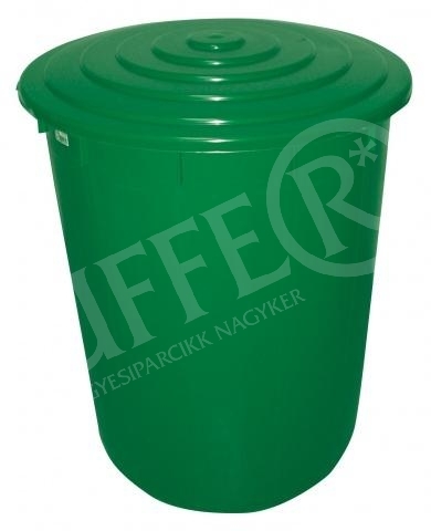 Esővízgyűjtő műanyag kerek + tető + csap zöld 310 liter (magasító nélkül!) ECO