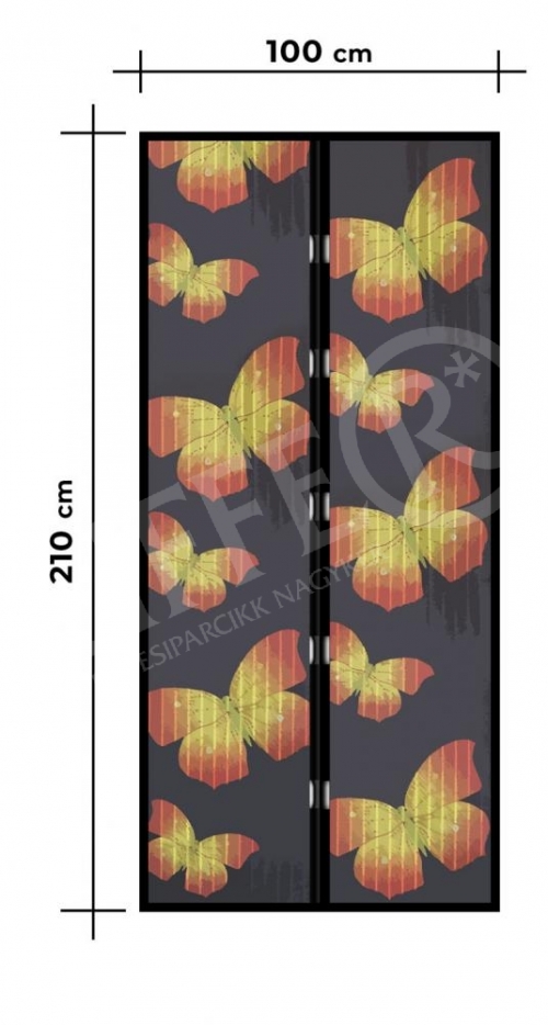 Szúnyogháló ajtóra mágneses pillangós