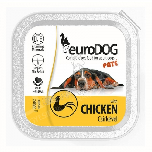 Pástétom -  paté alutálkában Eurodog 300 gr csirkehúsos