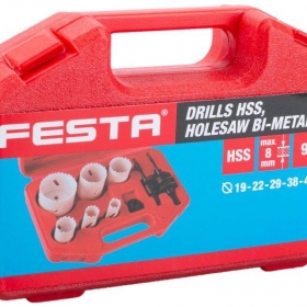 Körkivágó készlet 9 darabos fémhez HSS