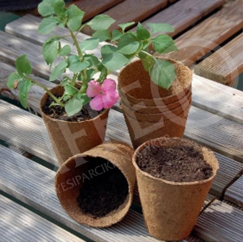 Tőzeg virágcserép 6 cm natúr 24 darab/csomag