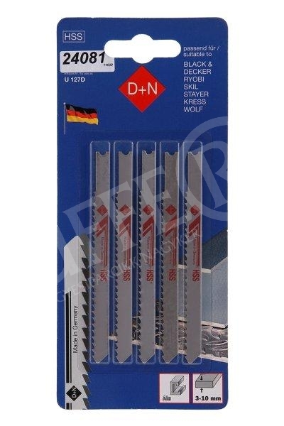 Dekopír fűrészlap HSS 75x1x3 mm 8 TPI 5 darab/csomag (BandD) 24081