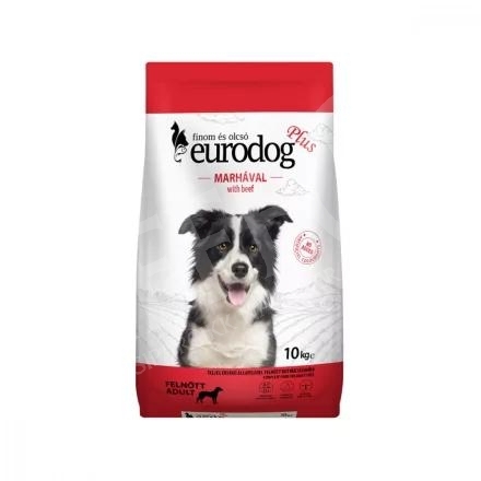 Száraz kutyatáp 10kg marhahúsos Eurodog plusz