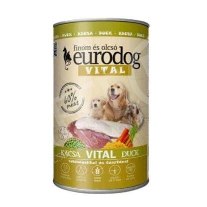 Kutya konzerv Eurodog Vitál 1240 gr kacsahúsos