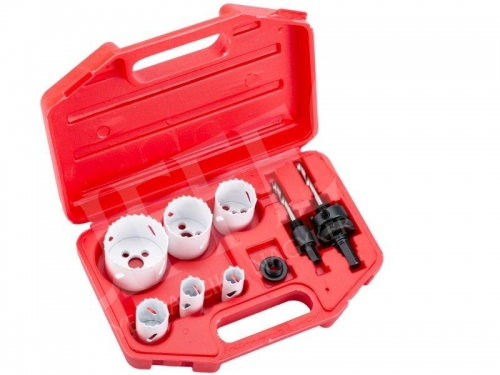 Körkivágó készlet 9 darabos fémhez HSS