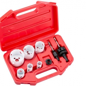 Körkivágó készlet 9 darabos fémhez HSS