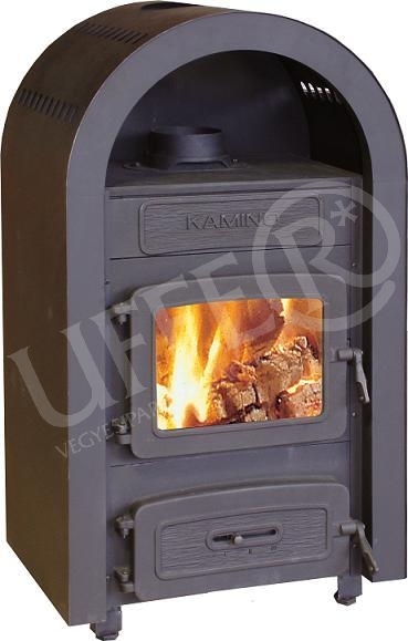 Kandalló Kaminó Mátra 6 KW fekete felső kivezetésű