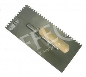 Glettvas 2 oldalt fogazott 8x8mm, fa nyéllel