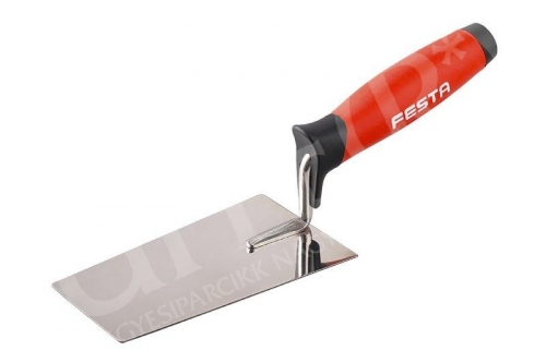 Kőműves kanál rozsdamentes 14cm soft nyéllel