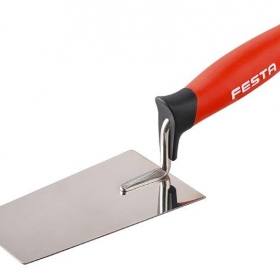 Kőműves kanál rozsdamentes 14cm soft nyéllel