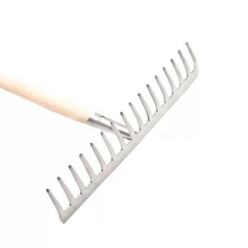 Gereblye erősített lemez 10 fogú + nyél, készre nyelezett!