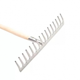 Gereblye erősített lemez 12 fogú Farmo + nyél, készre nyelezett!