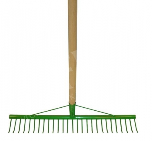 Gereblye begyűjtő festett fém 80cm + nyél, készre nyelezett!