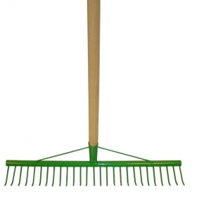 Gereblye begyűjtő festett fém 80cm + nyél, készre nyelezett!