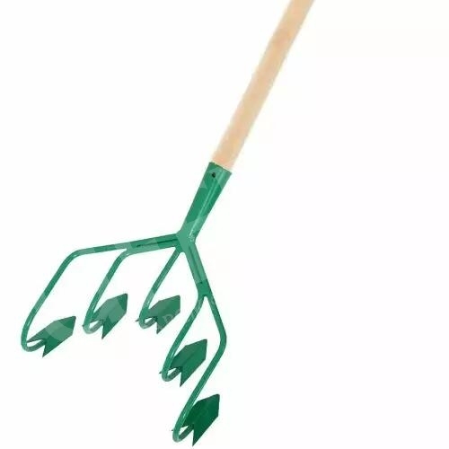 Kultivátor 5 ágú + nyél, készre nyelezett!