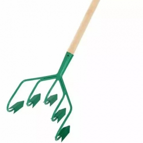 Kultivátor 5 ágú + nyél, készre nyelezett!