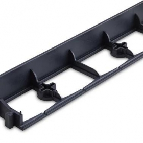 Ágyás- gyepszegély műanyag fekete 100cm x 8cm x 4cm